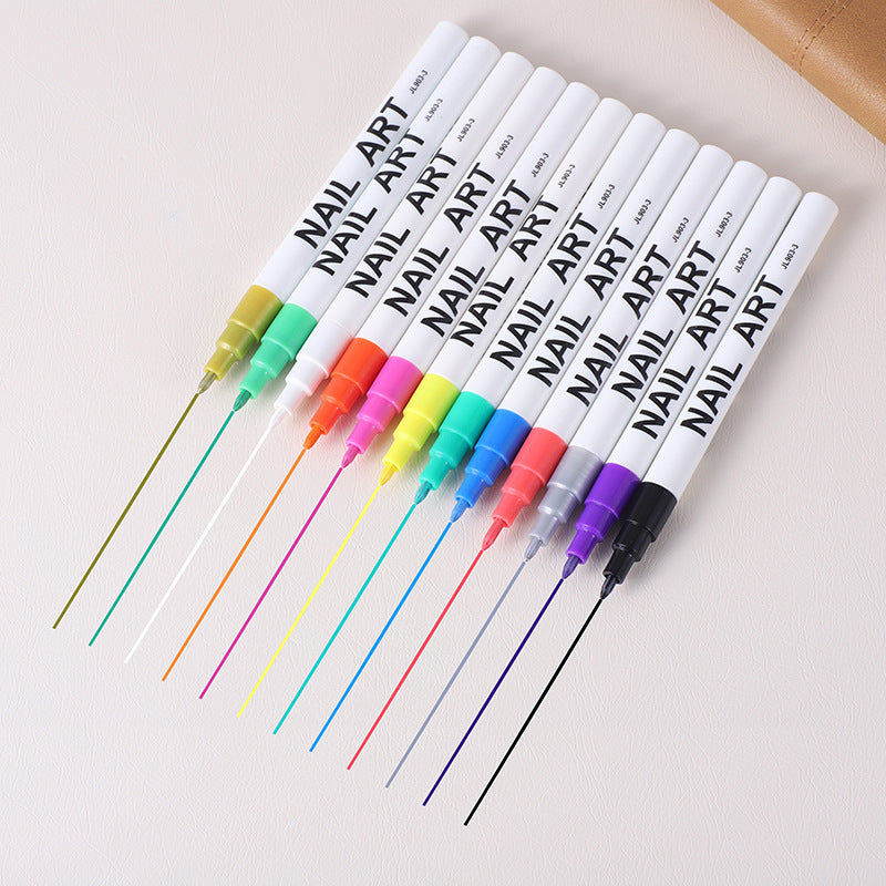Amazon.com : 12 Color 3D Nail Art Pen with Acrylic Paint Pen Brush Tip, Nail  Point Graffiti Dotting Pen, Drawing Painting Liner Brush for Halloween  Christmas DIY Nail Art Adorn Manicure Tools :